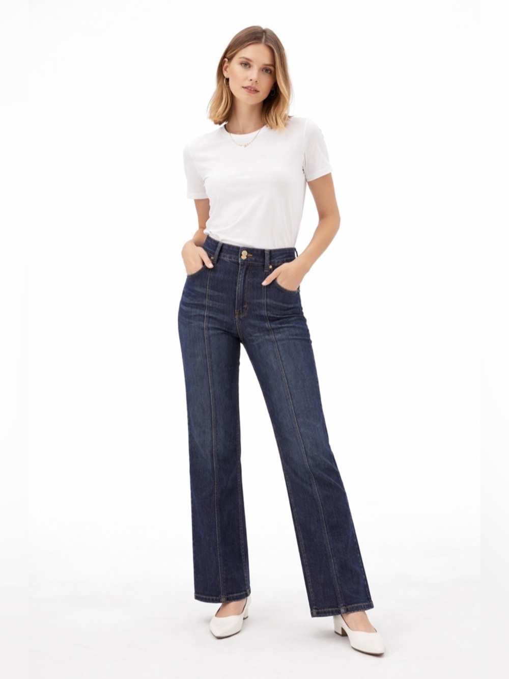 Pilcro and the Letterpress “The Annie” High Waist Straight Leg Jeans – Sz 27